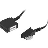 goobay TAE-N-verlenging 6-pins verlengkabel Zwart, 15 m