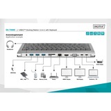 Digitus Docking Station Type C 10in1 Grijs