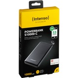 Intenso Powerbank S10000 C Zwart, 10000 mAh