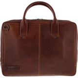 Plevier Loran leren sleeve/tas 15.6 inch laptoptas bruin