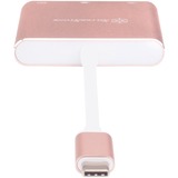 SilverStone EP08P USB-C naar HDMI adapter Pink/wit