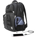 Targus DrifterTrek 11.6-15.6" Laptop Backpack with USB Power Pass-Thru rugzak Zwart/grijs