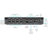 Targus USB-C Universal Quad 4K (QV4K) Docking Station Grijs, + 100W Power Delivery