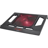 Trust GXT 220 notebook cooling stand laptopkoeler Zwart, 20159, Rode leds