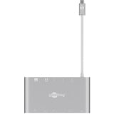 goobay USB-C Aluminium Multiport Adapter kaartlezer Zilver