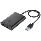 i-tec USB 3.0/USB-C naar 2x 4K HDMI adapter Zwart