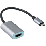 i-tec USB-C > Metal HDMI adapter Zwart/zilver, 0,15 meter, 4K 60Hz