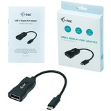 i-tec USB-C naar DisplayPort 4K / 60 Hz adapter Zwart