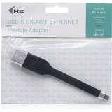 i-tec USB-C naar Gigabit Flat Ethernet adapter Zwart