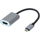 i-tec USB-C naar Metal HDMI 4K / 60 Hz adapter Zwart/zilver