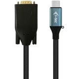 i-tec USB-C naar VGA 1080p / 60 Hz adapter Zwart, 1,5 m