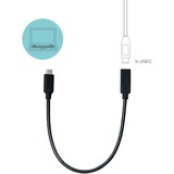 i-tec USB-C verlengkabel Zwart, 0,3 meter