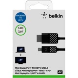 Belkin Mini DisplayPort/HDTV-kabel Zwart, 1,8  meter, F2CD080bt06