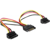 DeLOCK 15-Pin-SATA Adapter > 2x SATA-voedingsconnector splitterkabel 15cm