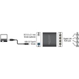 DeLOCK Adapter USB 3.0 > 4 x Gigabit LAN Zwart