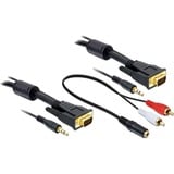 DeLOCK Cable VGA + Sound 2m male-male kabel Zwart, 84452