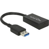 DeLOCK Converter USB-A 3.1 > USB-C adapter Zwart, 0,15 meter