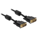 DeLOCK DVI 24+1 male > DVI 24+1 male kabel Zwart, 1 meter