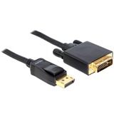DeLOCK DisplayPort > DVI 24+1 kabel Zwart, 3 meter