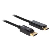 DeLOCK DisplayPort > HDMI adapter Zwart, 2 meter