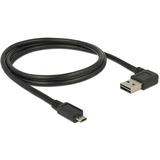 DeLOCK EASY-USB 2.0 Type-A male > EASY-USB 2.0 Type Micro-B male  kabel Zwart, 1 meter