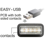 DeLOCK EASY-USB-A 2.0 male > EASY-USB Micro-USB-B 2.0 male  kabel Zwart, 0,5 meter