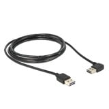DeLOCK Easy-USB 2.0 M > hoek M kabel Zwart, 1 meter