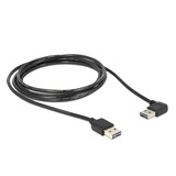 DeLOCK Easy-USB-kabel 2.0 M naar hoek M Zwart, 83464
