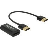 DeLOCK HDMI A (female) > VGA (female) adapter Zwart, 0,15 meter