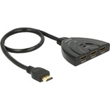 DeLOCK HDMI naar 3x HDMI switch Zwart, 4K