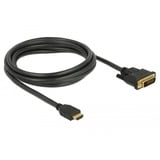 DeLOCK HDMI naar DVI-D kabel Zwart, 2 meter