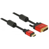 DeLOCK High Speed HDMI A (male) > DVI (male) adapter Zwart, 2 meter