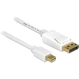 DeLOCK Kabel Mini-DisplayPort > DisplayPort adapter Wit, 3 meter