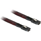 DeLOCK Mini SAS SFF-8087 > Mini SAS SFF-8087 kabel Rood/zwart, 1 meter