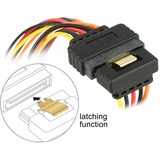 DeLOCK SATA 15-pin > 2 x SATA 15-pin power splitterkabel Zwart/rood, 0,15 meter