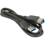 DeLOCK USB-B 3.2 Gen 1 naar 4x Gigabit LAN RJ-45 adapter Zwart