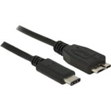 DeLOCK USB-C 3.2 Gen 2 naar micro-USB-B 3.2 Gen 2 kabel Zwart, 0,5 meter