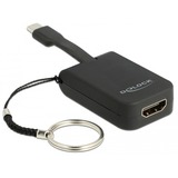 DeLOCK USB-C Adapter naar HDMI 4k 30 Hz sleutelhanger Zwart