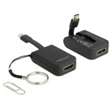 DeLOCK USB-C Adapter naar HDMI 4k 30 Hz sleutelhanger Zwart