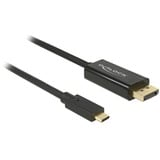 DeLOCK USB-C > DisplayPort kabel Zwart, 3 meter, 4K 60 Hz