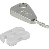 DeLOCK USB Port Blocker voor USB-A female insteekslot Wit/zilver