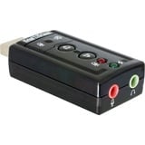 DeLOCK USB Sound Adapter 7.1 geluidskaart Zwart, Retail