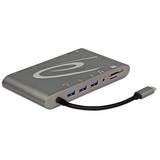 DeLOCK USB Type-C 3.1 Dockingstation 4K 30 Hz Grijs, USB-C, HDMI, SD, USB