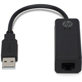 HP USB-A > RJ45 (2UX21AA) adapter Zwart, 0,1 meter