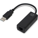 HP USB-A > RJ45 (2UX21AA) adapter Zwart, 0,1 meter