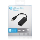 HP USB-A > RJ45 (2UX21AA) adapter Zwart, 0,1 meter