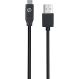 HP USB-A > USB-C kabel Zwart, 1 meter