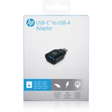 HP USB C to USB A (2UX20AA) adapter Zwart