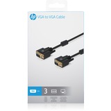 HP VGA kabel, 3 m Zwart