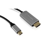 ICY BOX IB-CB020-C - USB-C naar HDMI adapterkabel Zwart, 1,8 meter